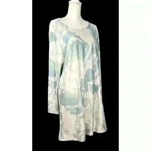 NWT LILY by FIRMIANA Woman FLORAL Tunic SOFT COLORS Top/Dress LONG Sleeve siz 4x